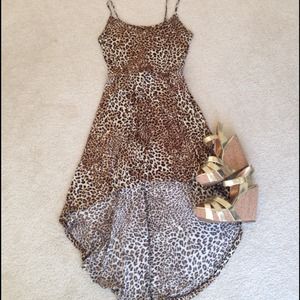 SOLD!! High Low Leopard Dress