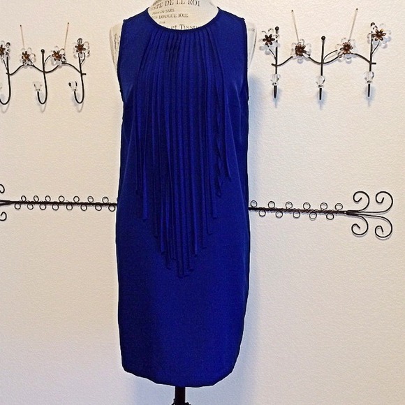 🎉HP🎉FRINGE BLUE DRESS - Picture 2 of 4