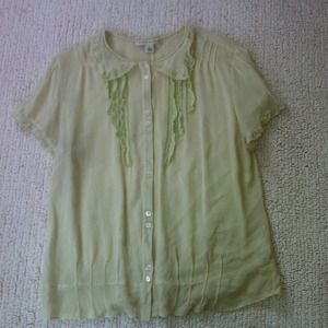 Banana Republic Peter Pan collar silk blouse