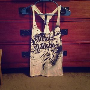 White Metal Mulisha Racerback tank top