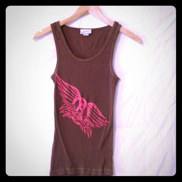 Brown Aerosmith tank