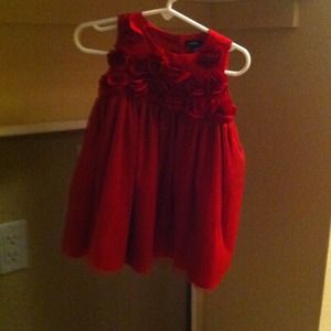 Baby gap red party dress.