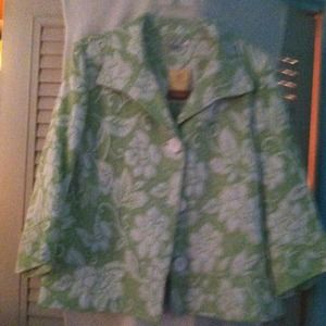 Green white jacket