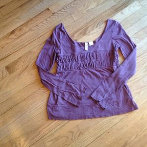 Purple, knit top from anthropologie