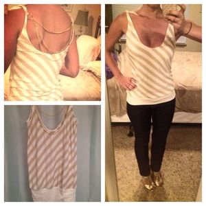 Glamorous White and Gold Top from Arden B