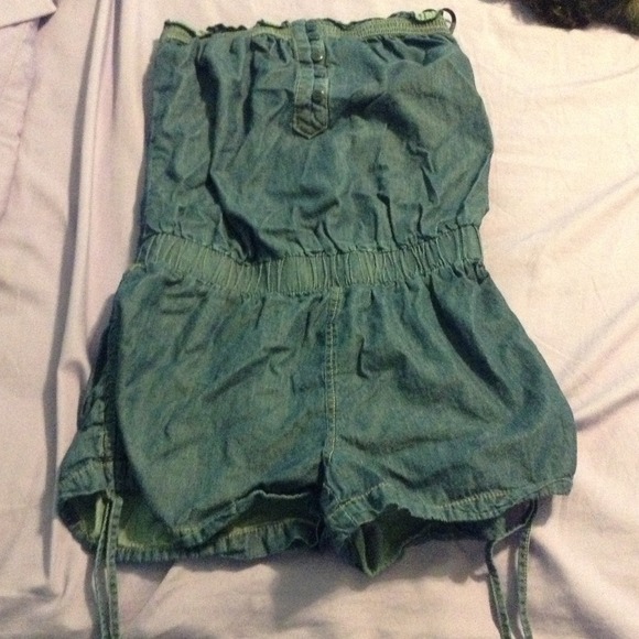 Soft jean romper.