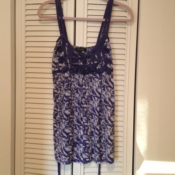 🔲SOLD🔲Purple and White Buffalo David Bitton tank