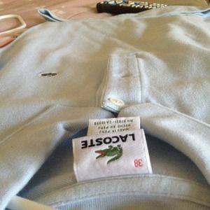 Two Lacoste collar shirt 1st pink 2nds baby blue