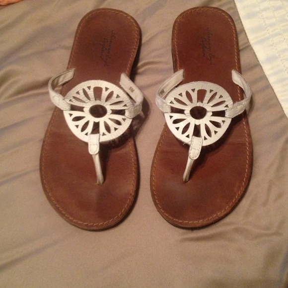 White sandals