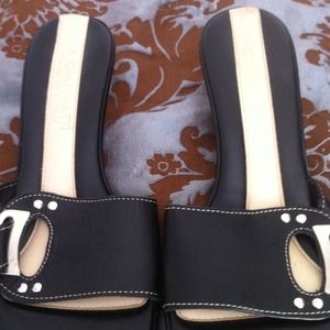 Black all leather sandal made in Italy