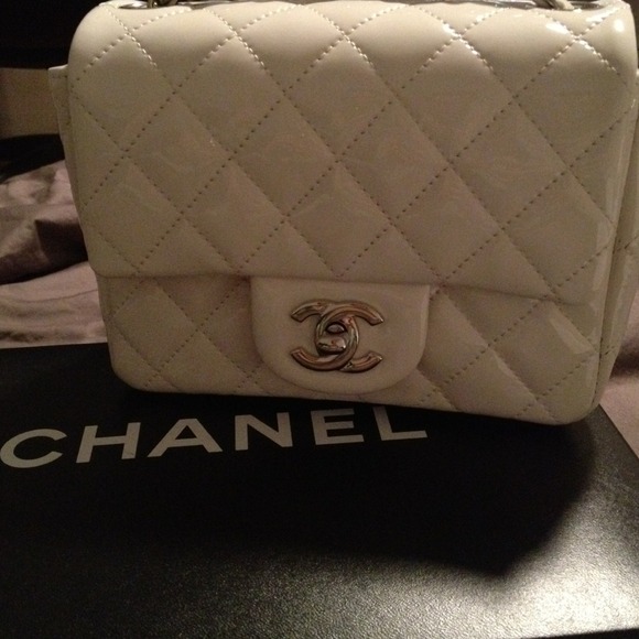 SOLD Authentic White Patent Chanel Mini