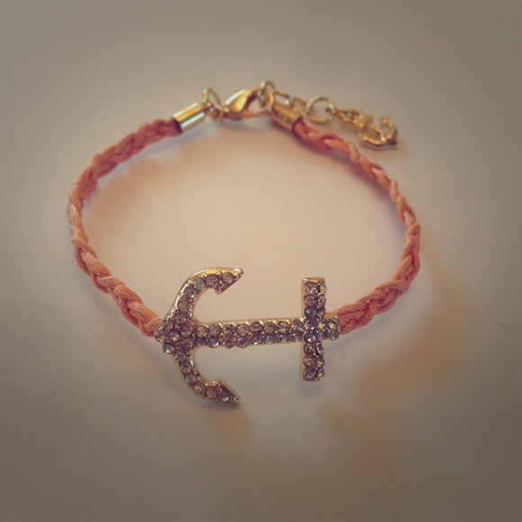 Jewelry - Coral Anchor Bracelet