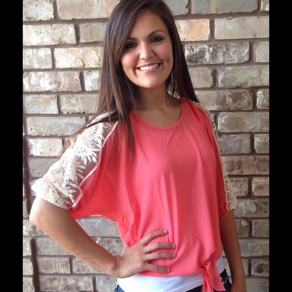 Coral Lace Blouse! :)