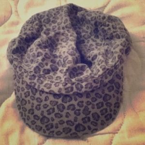 Grey Cheetah Print Hat
