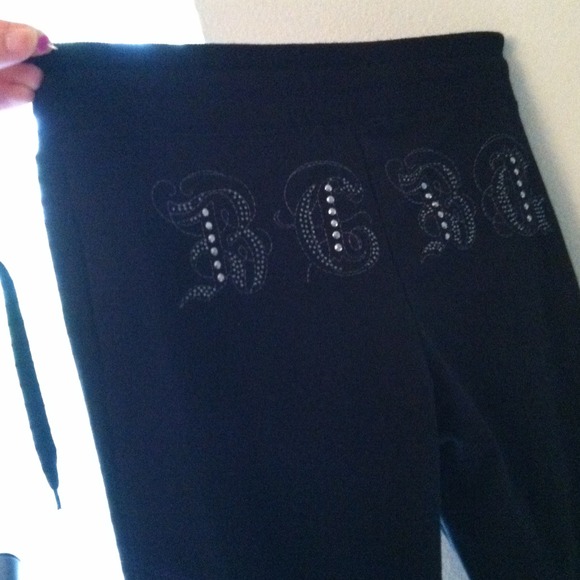 >>>Bundled!!<<< BCBG Black Pants w/design - Picture 3 of 4