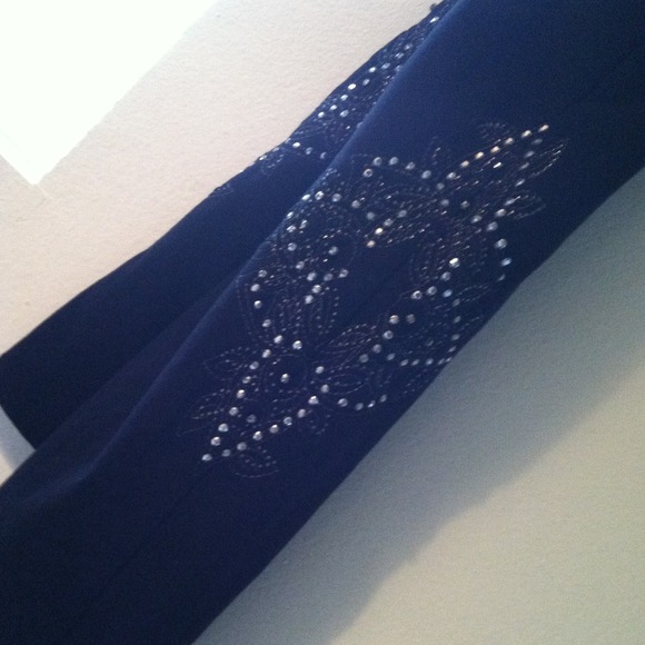 >>>Bundled!!<<< BCBG Black Pants w/design - Picture 4 of 4