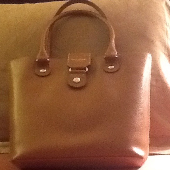 cognac leather tote bag