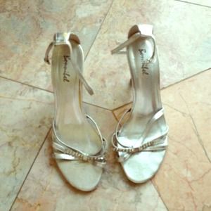 Silver diamond heels