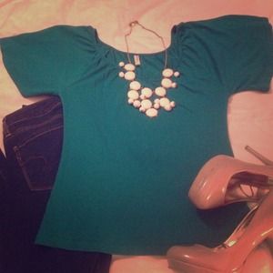 Old Navy jade/teal dressy tee Size XS