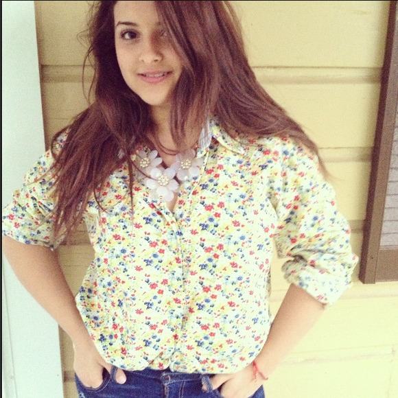 Floral button up