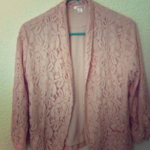 Peach Lace Blazer
