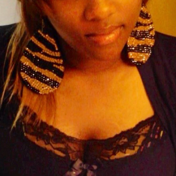 Tiger Print Fashion Earrings