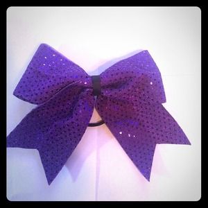 Purple sequin bow