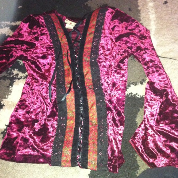 Velvet maroon shirt