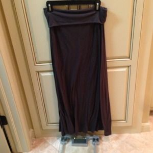 Sold. Long gray fold-over skirt