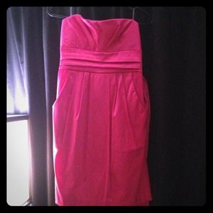 Pink tube top dress