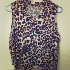 Brown Leopard Top