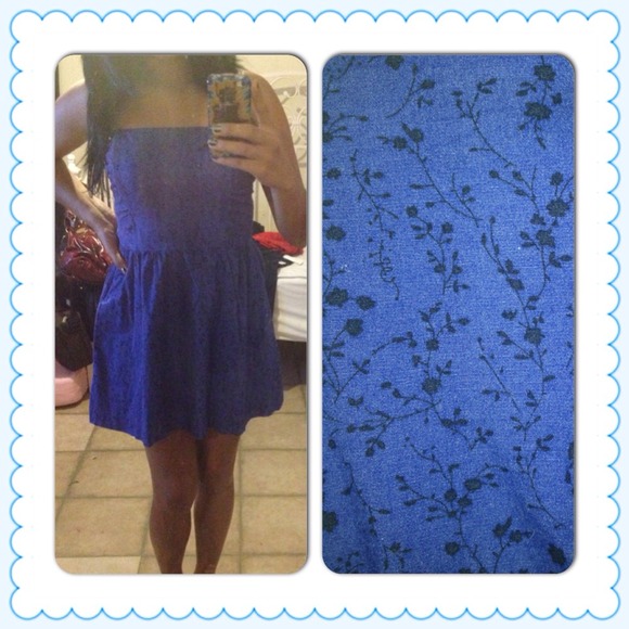 Blue floral dress