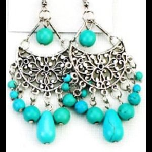 NWT, Mint (Red or White) Chandelier Earrings!