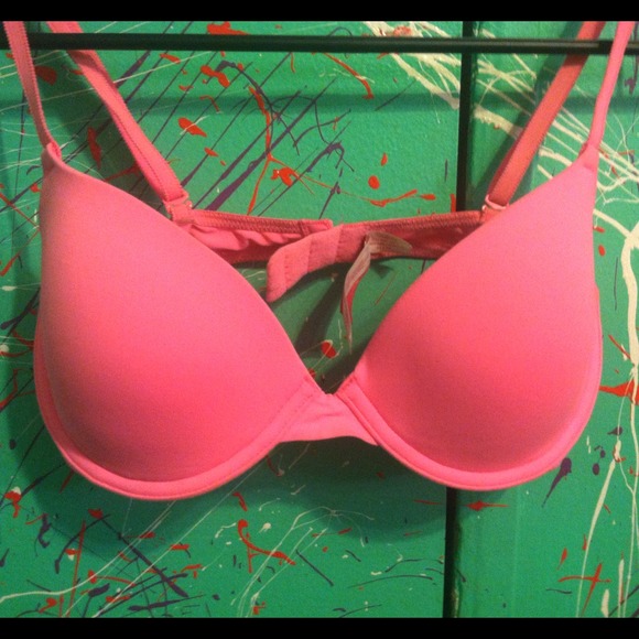 Victoria's Secret Pink, bright pink bra. 34C
