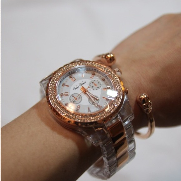 ❤Bundled❤New - Rose Gold and Lucite Watch