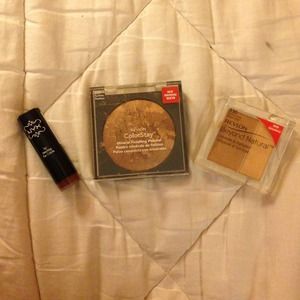Bundle of Revlon powder, Concealer and Lipstick.