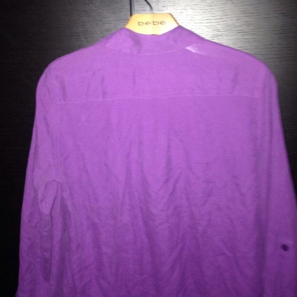 NWT 100% Silk Button Down Shirt - Picture 4 of 4