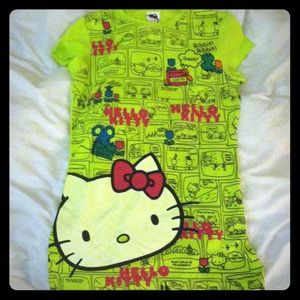 Hello Kitty 'sketchbook' tee, like new! REDUCED