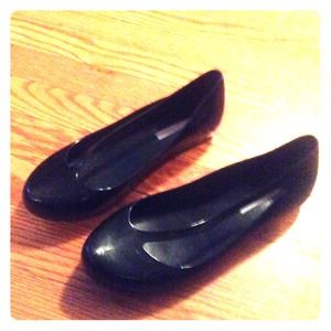Melissa black rubber shoes made in brazil