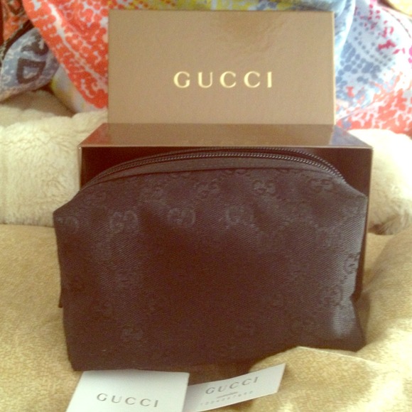 Authentic black Gucci Makeup case