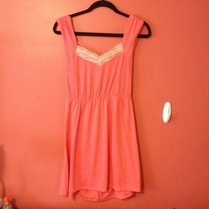 Pink crochet dress
