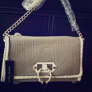 Nanette lepore summer straw shoulder bag