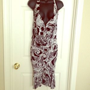 Sexy black and white printed dress by BEBE!