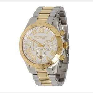 Michael Kors Two Tone Layton Chronograph Oversized
