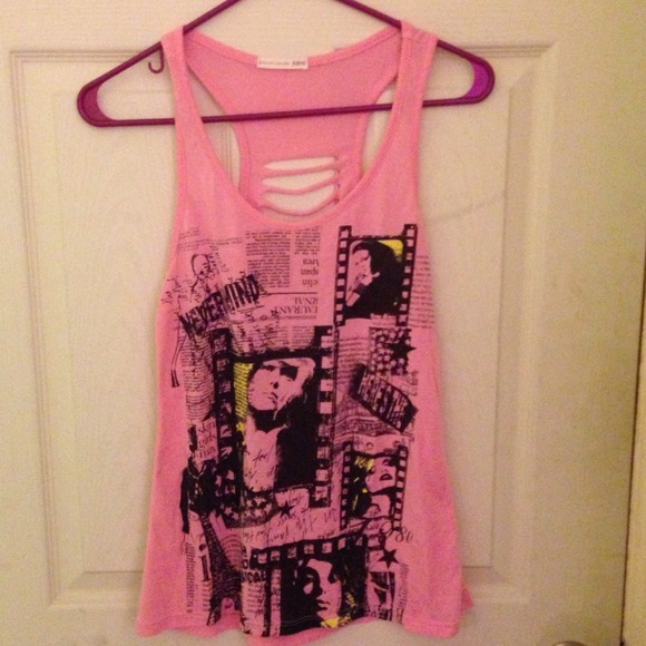 🚫SOLD!!🚫Cut-Up Pink Tank Top