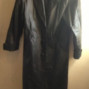 Gorgeous genuine leather calf length coat