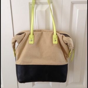 Large Neon Shoemint tote