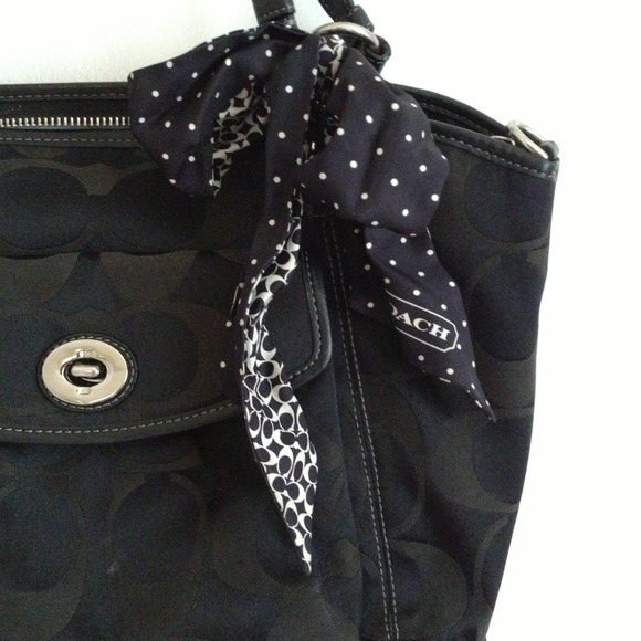 Coach bag ribbon/scarf