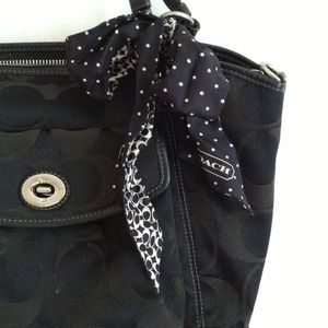 Coach bag ribbon/scarf