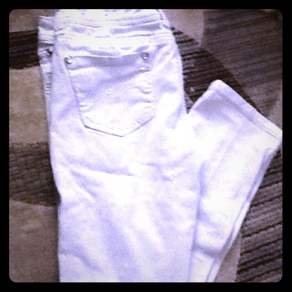 Almost famous white destroyed jeans